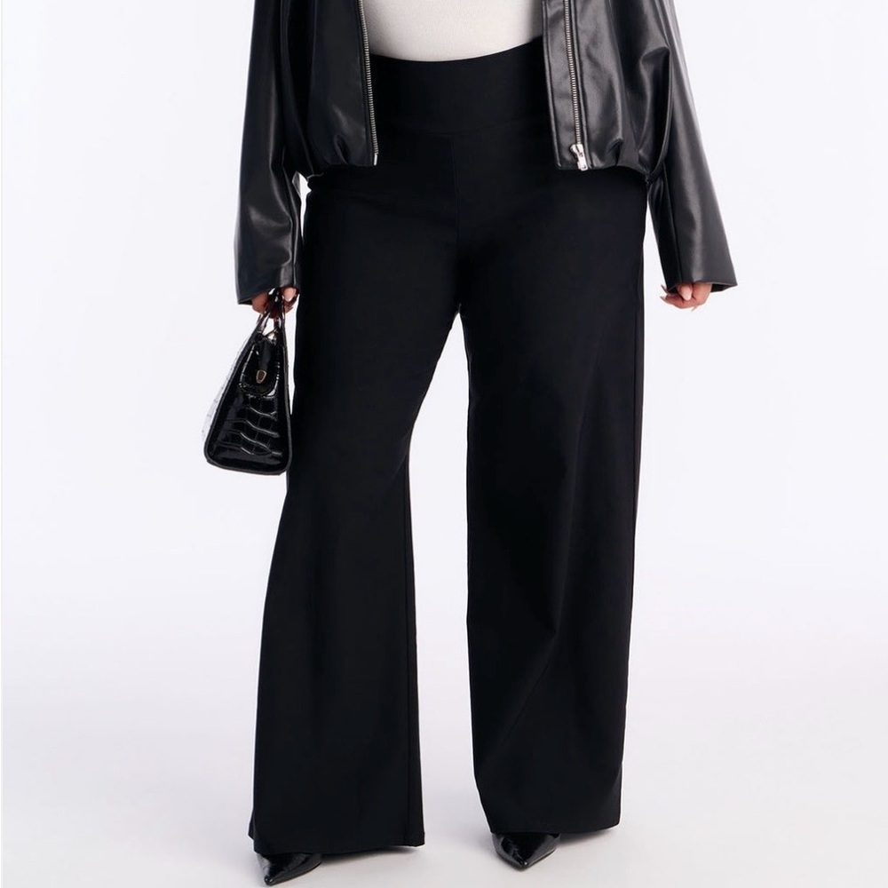 Petra Millennium Pull On Wide Leg Pant 32" - Black